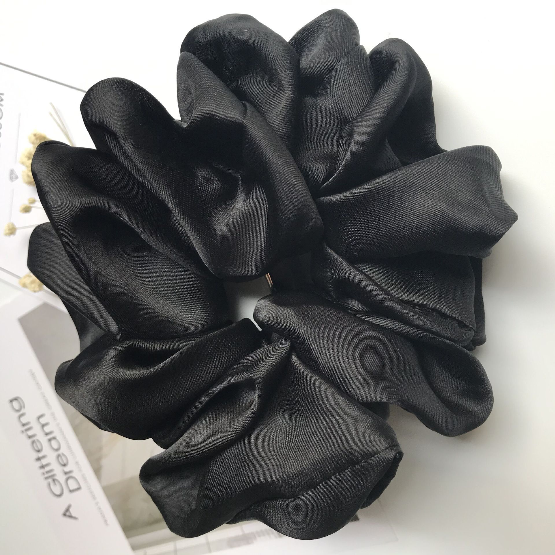 Oversized Smooth Satin Large Intestine Circle Hair Tie 7a458cea e942 4a5a 939c 3007aab1f323