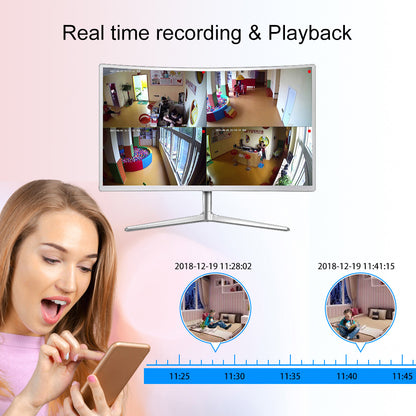 طقم مراقبة DVR AHD رباعي/ثماني قنوات | نظام مراقبة تناظري مقاوم للماء برؤية ليلية من ييوو 
