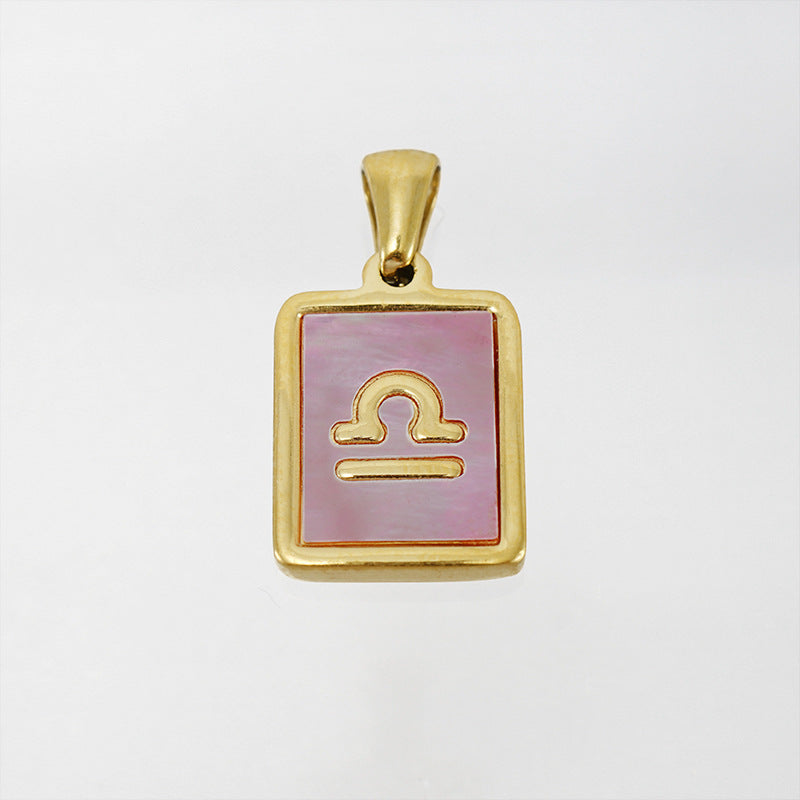 Stainless Steel Square Shell Zodiac Necklace 7a66994b 6dd9 41ae 84da c336a7e11e06