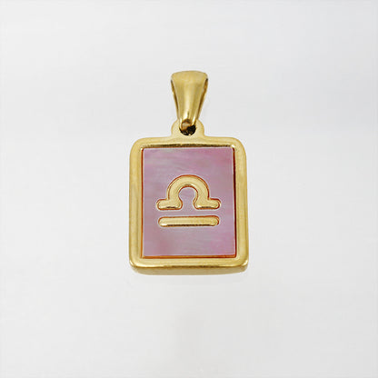 Stainless Steel Square Shell Zodiac Necklace 7a66994b 6dd9 41ae 84da c336a7e11e06