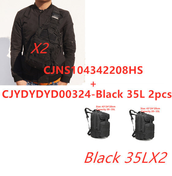 Sports outdoor mountaineering travel double shoulder knapsack camping army camouflage pack tactical backpack 45L large 3P Bac