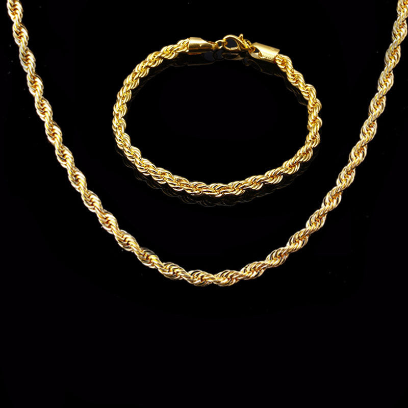 Hip Hop Style Wave Twist Necklace 7a8b293e df24 4000 871c d1b5475bbec3