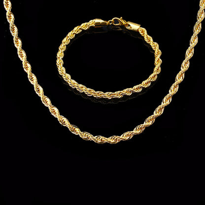 Hip Hop Style Wave Twist Necklace 7a8b293e df24 4000 871c d1b5475bbec3