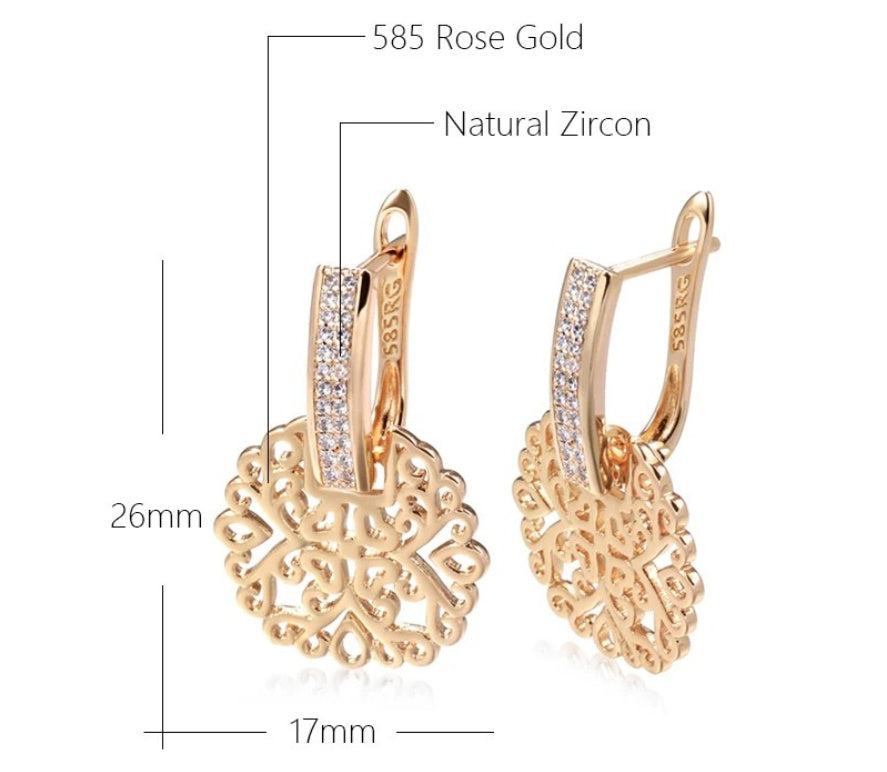 Natural Zircon Women's Pendant Earrings 7a95db76 6096 4a70 9be3 74b7d52cf779