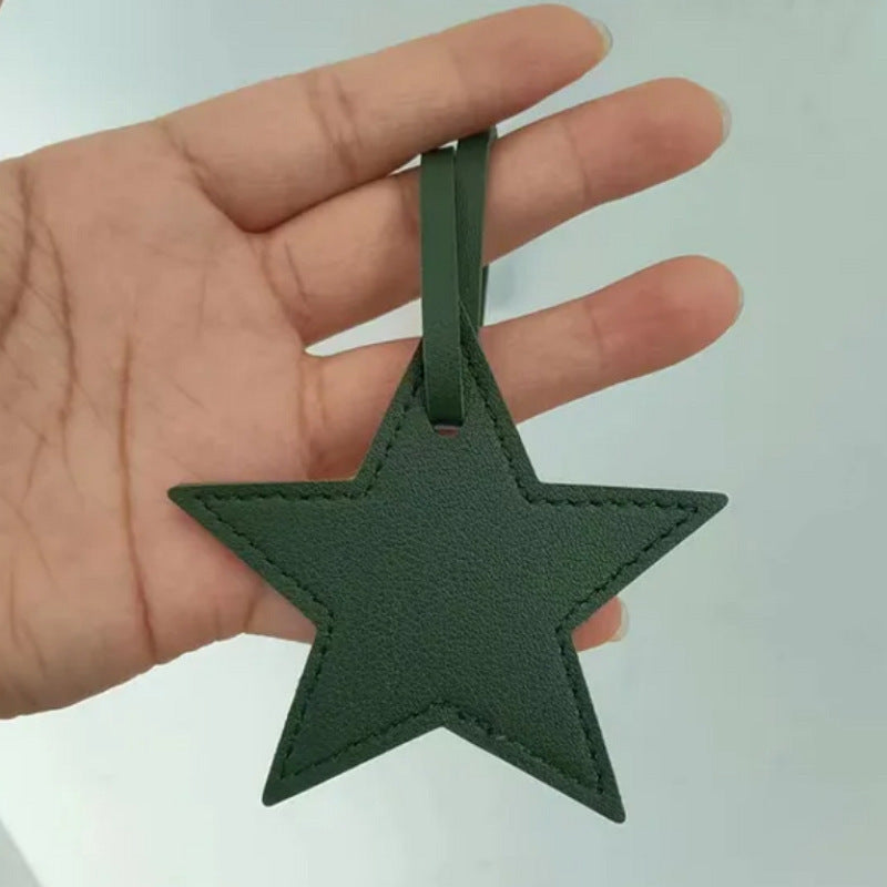 Leather Five-pointed Star Keychain Pendant Bag Ornament 7aab0c6e 96b7 4142 8aa7 bfda777472f6