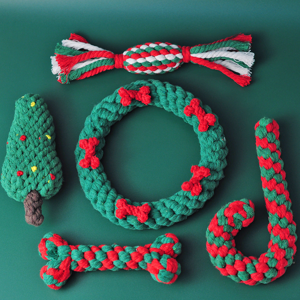Tooth Cleaning Dog Toy Cotton Thread Christmas Tree Gift Doll 7ab1d436 47ac 4890 b324 25cde5f2ba80