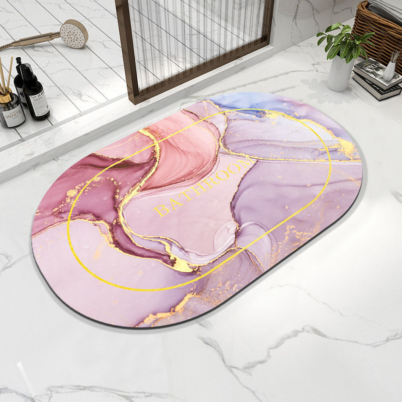 Napa Skin Super Absorbent Bath Mat Quick Drying Bathroom Rug Modern Simple Non-slip Floor Carpets Home Oil-proof Kitchen Mat 