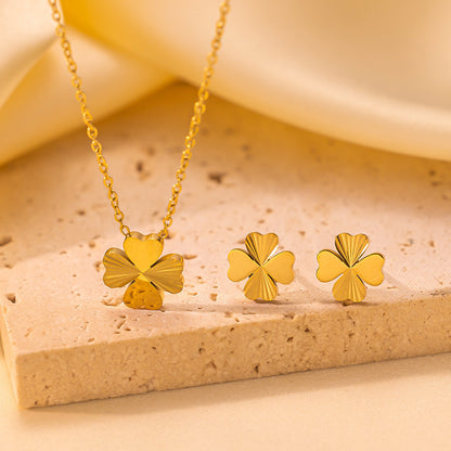 Stainless Steel Necklace Earrings Women's Jewelry Suit 7acb1732 7462 4d9e 94ae aba6c3255dc3