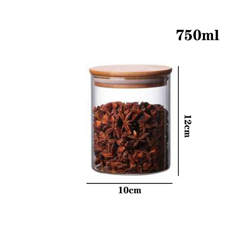High Borosilicate Glass Tea Cans, Sealed Storage Cans, Transparent Tea Cans, Whole Grains, Candy Cans 7ae49b67 0732 4c90 b436