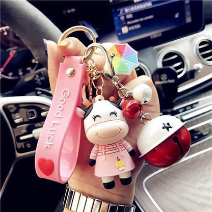 Korean Creative Trending Cute Cow Keychain Girl Heart Cartoon Doll Key Chain Simple Children Gift 7b0603da 6475 4ce8 af40 2bd
