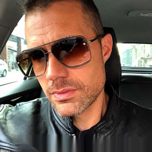 Men's Double Beam Trimmed Metal Box Sunglasses 7b4cfdb0 6d14 4e66 8853 acc3f9ae4ad3 fine