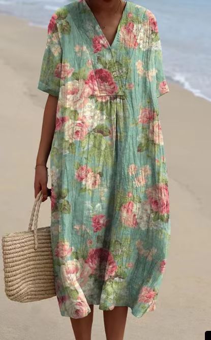 Women's Comfortable Loose Printed Long Dress 7b5b59b3 4de0 49bc bbd8 16e01242a6bb