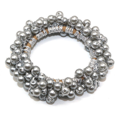Handmade Crochet Rubber Band Hair Tie Pearl 7b7b6ce6 f92e 4dca 9704 0224cd2e99a6