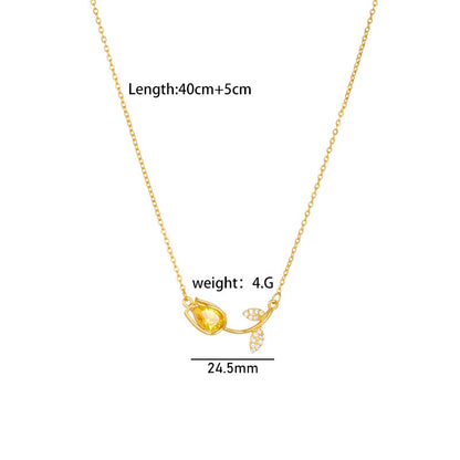 Tulip Flower Necklace For Women 7b8158d3 2a3f 4ed7 9c79 2f93a2d5c45e