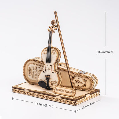 Robotime ROKR Violin Capriccio Model 3D Wooden Puzzle Easy Assembly Kits Musical DIY Gifts For Boys&Girls Building Blocks TG6