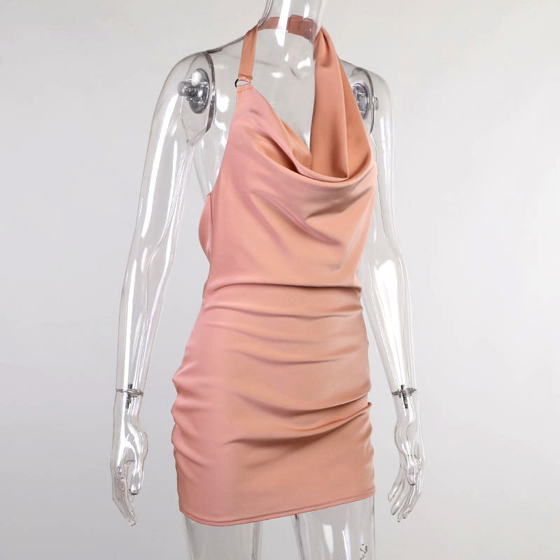 Satin Party Dress V Neck Backless Mini Sleeveless Summer Party Dress 7b9796d9 0fa1 401b a515 cf3211d09dd3