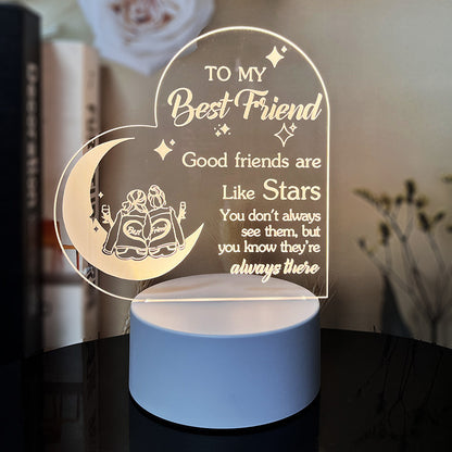 Creative 3D Night Heart Shaped Blessing Language USB Small Table Lamp 7baf20c5 a142 4aa7 a99a 51a73b23d4da