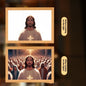 Jesus LED Light Painting Home Decoration Light Painting Photo Frame Led Night Light Room Decor Christmas Gifts Moon Lamp 7c08