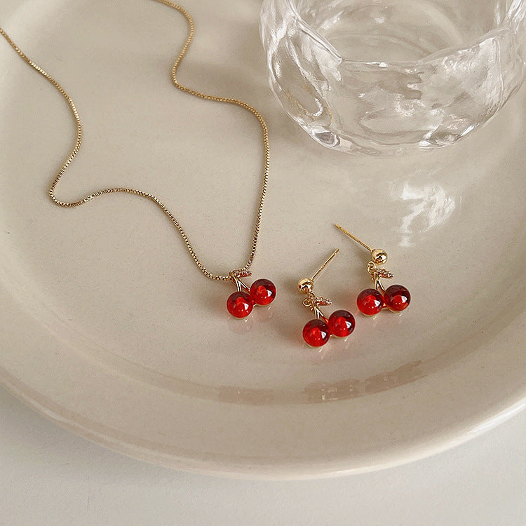 Red Cherry Garnet Necklace Designed By Female Minority 7c15f9eb 3335 4f00 b479 3a10f33d5374