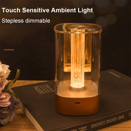 New LED Touch Atmosphere Light USB Charging Eye Protection Bedside Bedroom Lamp Bar Restaurant Garden Decoration Night Light 
