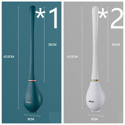 Household Brush Wall-mounted Long-handled Silicone Toilet Brush 7c6a3574 e185 4d70 97d7 65af5bbcf214