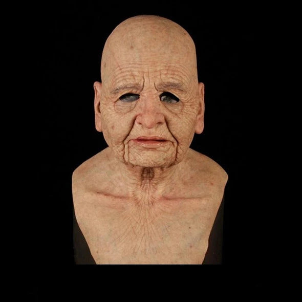 Old White Mask Bald Old Latex Headgear Halloween Cosplay Funny Props 7c724327 eb53 4be7 ae82 13cac85e004f
