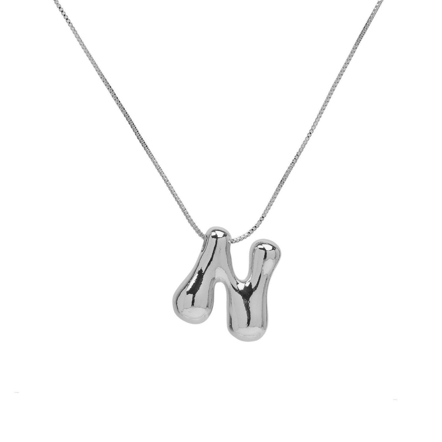 Brass Glossy Balloon English Letter Pendant Necklace 7c72c1c0 2be5 4027 93ec ac3897c968ad