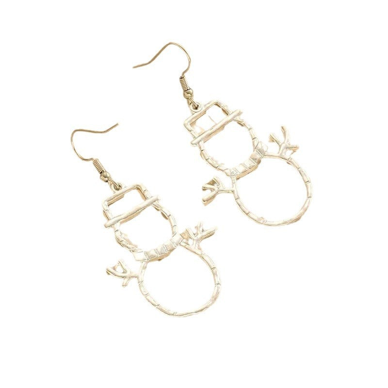 Personalized Snowman Earrings And Pendant Fashion Simple Christmas Hollow Necklace For Women Jewelry 7c7d0c74 c27c 4e53 8bb9 
