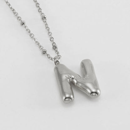Women's Fashion Bubble Letter Pendant Letter Necklace 7c8d0177 0b8b 47c6 a956 1e450fd0a658