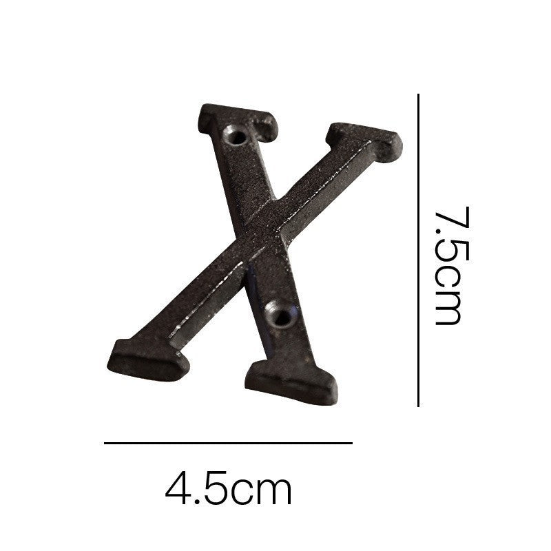 European-style Retro Cast Iron Three-dimensional Wrought Iron 26 English Letters Door Number 7c8e1c7f 88d9 462b 8f51 65138582