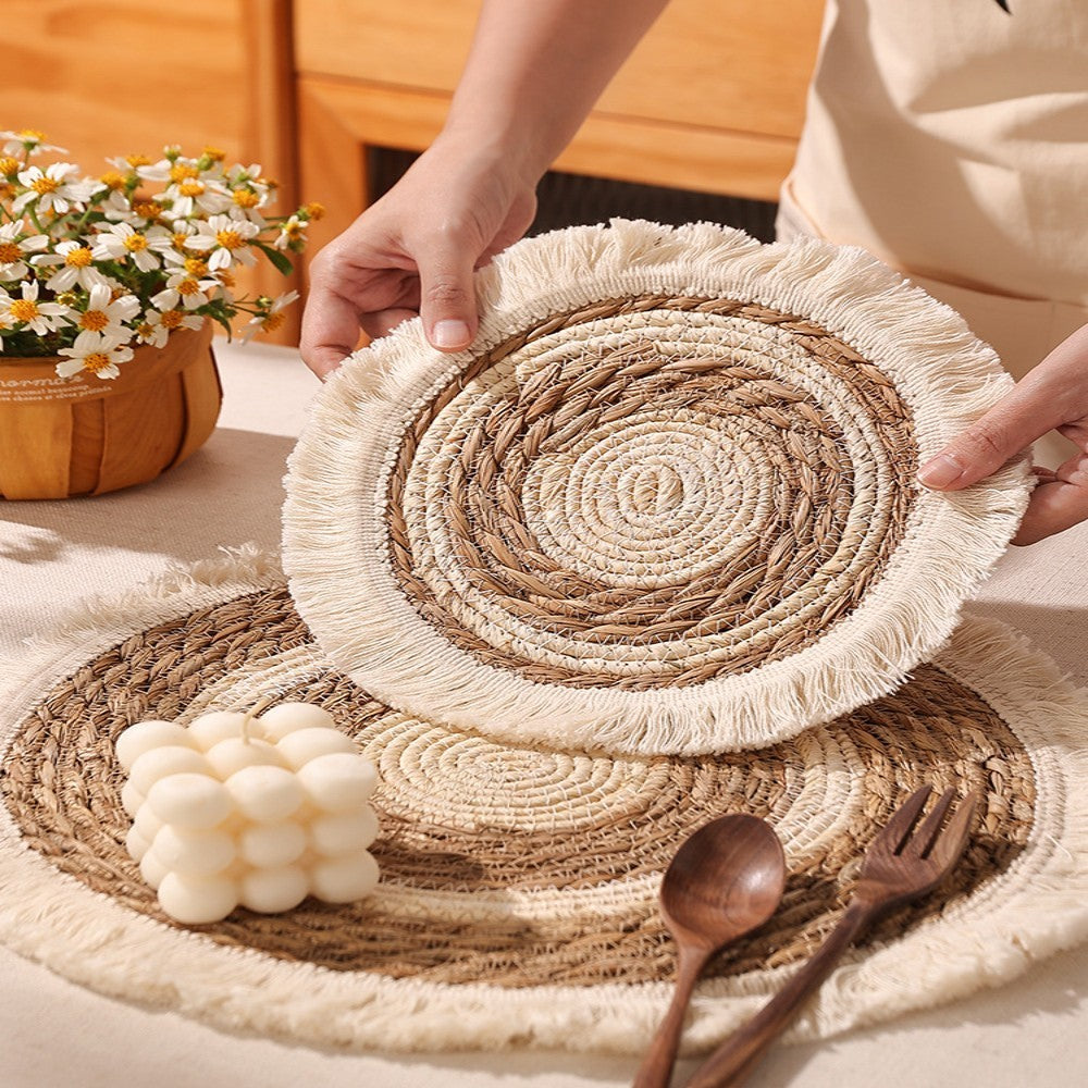 Tassel Grass Insulated Dining Table Mat 7c9278e2 6ae4 4e23 9ed7 890a1d3b8710
