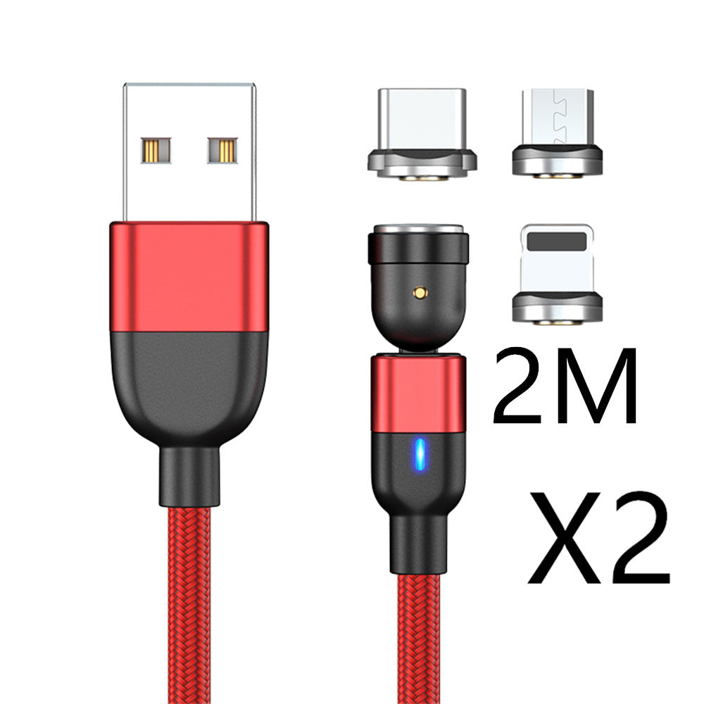 Magnetic Data Cable Threeinone 540-degree Rotation  Charging Cable Suitable - 图片 20