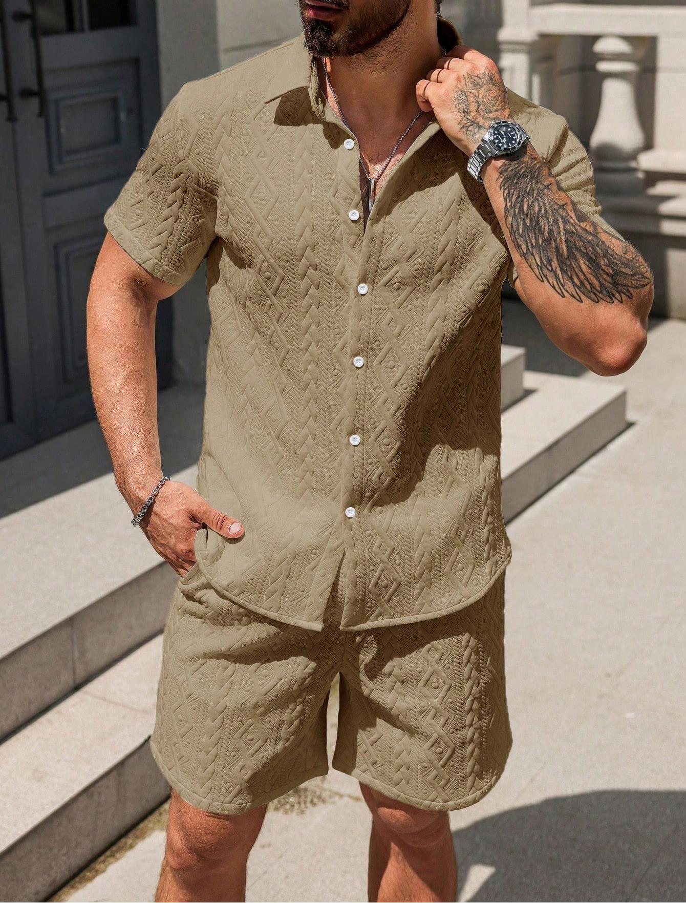 Men's Shirt Casual Loose Short Sleeves Shorts