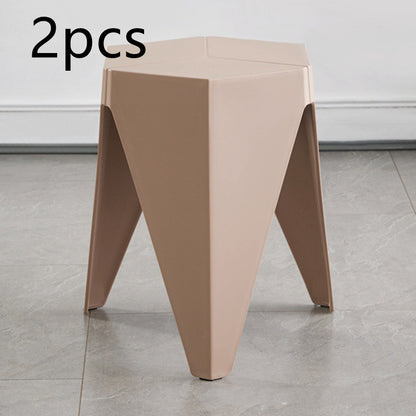 Household Plastic Stool Nordic Windmill Round Stool Thickened Stackable Plastic Stool Simple Modern Dining-table Chair High B