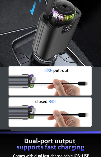 Multifunctional Purple Light Car Phone Charger