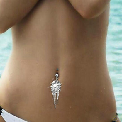 Titanium Steel Navel Stud Tassel Diamond Belly Ring Jewelry 7ce5edbd 405a 4d95 b7c8 7690f893a245
