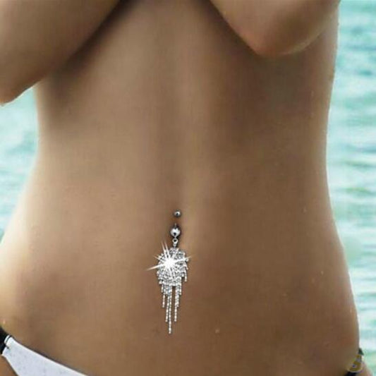 Titanium Steel Navel Stud Tassel Diamond Belly Ring Jewelry 7ce5edbd 405a 4d95 b7c8 7690f893a245