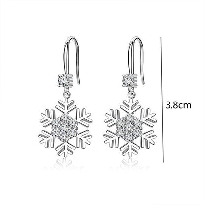 Temperament Snowflake Earrings With Rhinestones Fashion Personalized Christmas Earrings For Women Jewelry 7cea629e 4f49 46f4 
