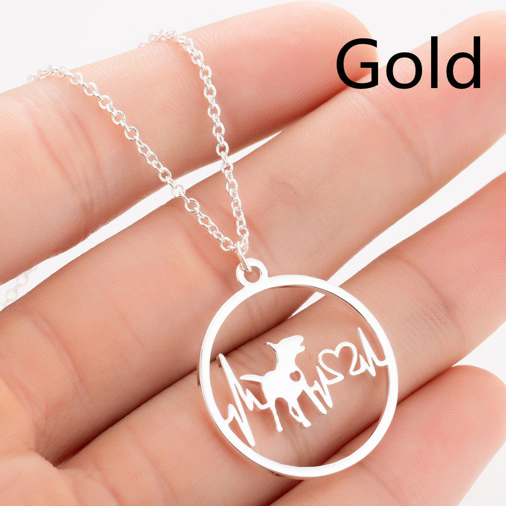 Pet Dog Footprints Paw Necklace  Necklaces 7d07acb0 ef54 4ad9 91b6 a37edf9f58eb