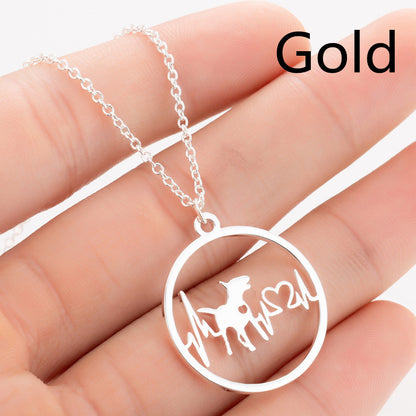 Pet Dog Footprints Paw Necklace  Necklaces 7d07acb0 ef54 4ad9 91b6 a37edf9f58eb