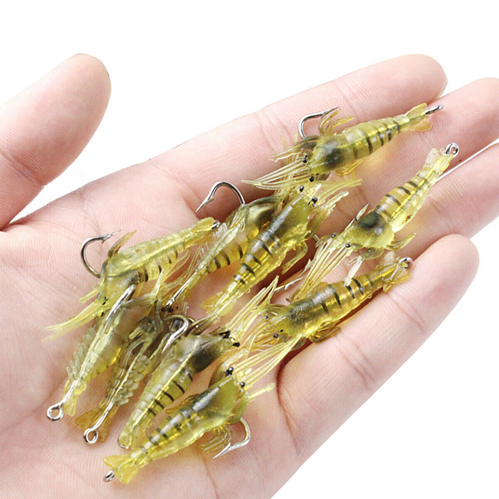 Yellow Stripe Luminous Soft Shrimp With Hook 7d0890e8 b50f 452d 8e4b 8d1b6e4948cb