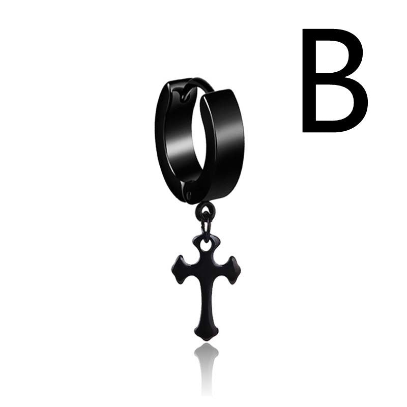 Men And Women Cool Trend Cross Titanium Steel Earrings 7d41bbd6 56f0 4542 bb13 fc1493b3f9f2