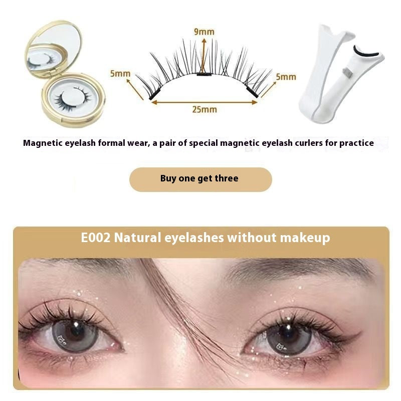 Natural Plain Eyelash Curler Glue-free False Eyelashes Simulation Light Feeling Reuse Clip