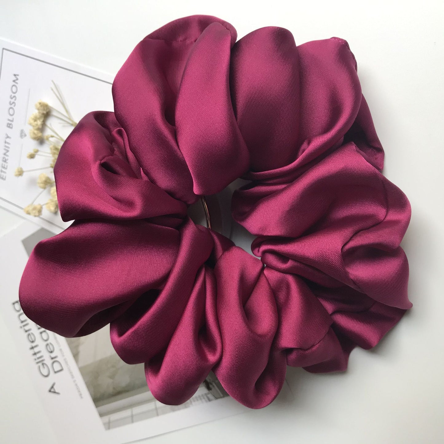 Oversized Smooth Satin Large Intestine Circle Hair Tie 7d6197a9 07ef 4071 8297 7db3c2dee2fa