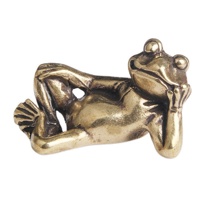 Pure Brass Old Sleeping Frog Creative Desktop Decoration 7d79dd48 4418 4870 b02c af26c07fcd7b
