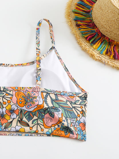 Bikini Sexy Print High Waist Split Swimsuit For Women