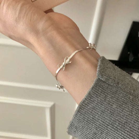 Bow Snake Bones Chain Bracelet For Women 7d9932a3 ac8f 43e8 8ba5 37b031fc51e9