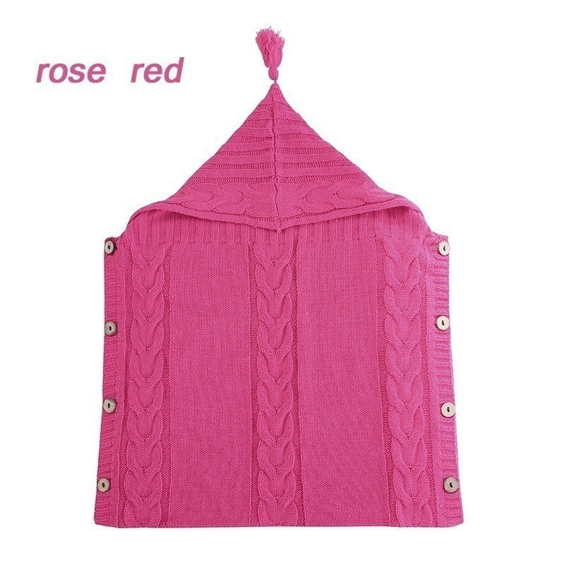 Infant Baby Tassel Ca P Sleeping Bag Sweater Wooden Button Hooded Sleeping Bag 7da6d62d a87c 4b7b 8455 a12371e33d97