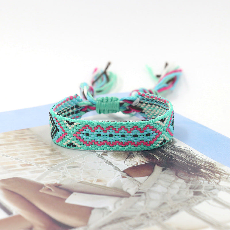 Bohemian Color Woven Bracelet Wristband For Fans 7db1cf29 3f89 4294 a2ae cff38b055ca2