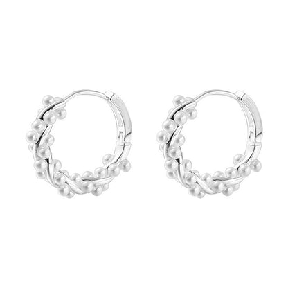 Pearl Earrings Autumn And Winter Special-interest Design Bead Eardrops Earrings New Elegant Circle Ear Clip Women 7dbf3400 23